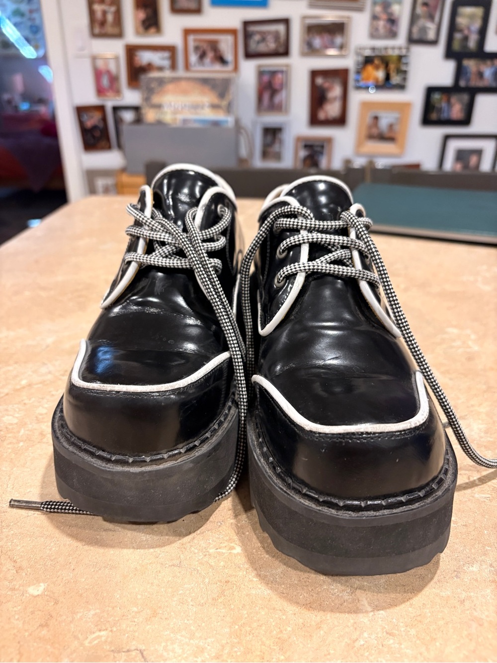 John Fluevog Leather Platform Shoes - size 6 - Picture 4 of 6